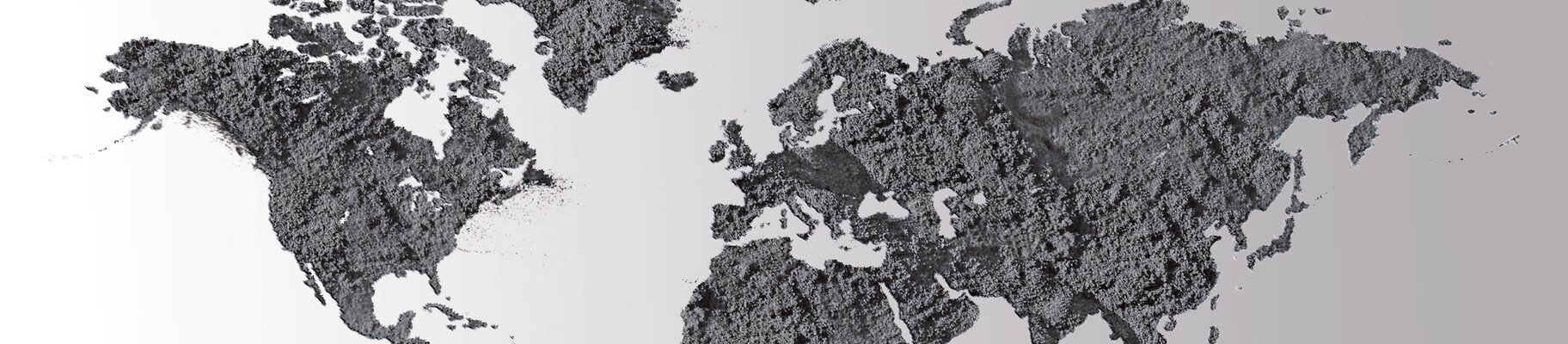 World map made of powder